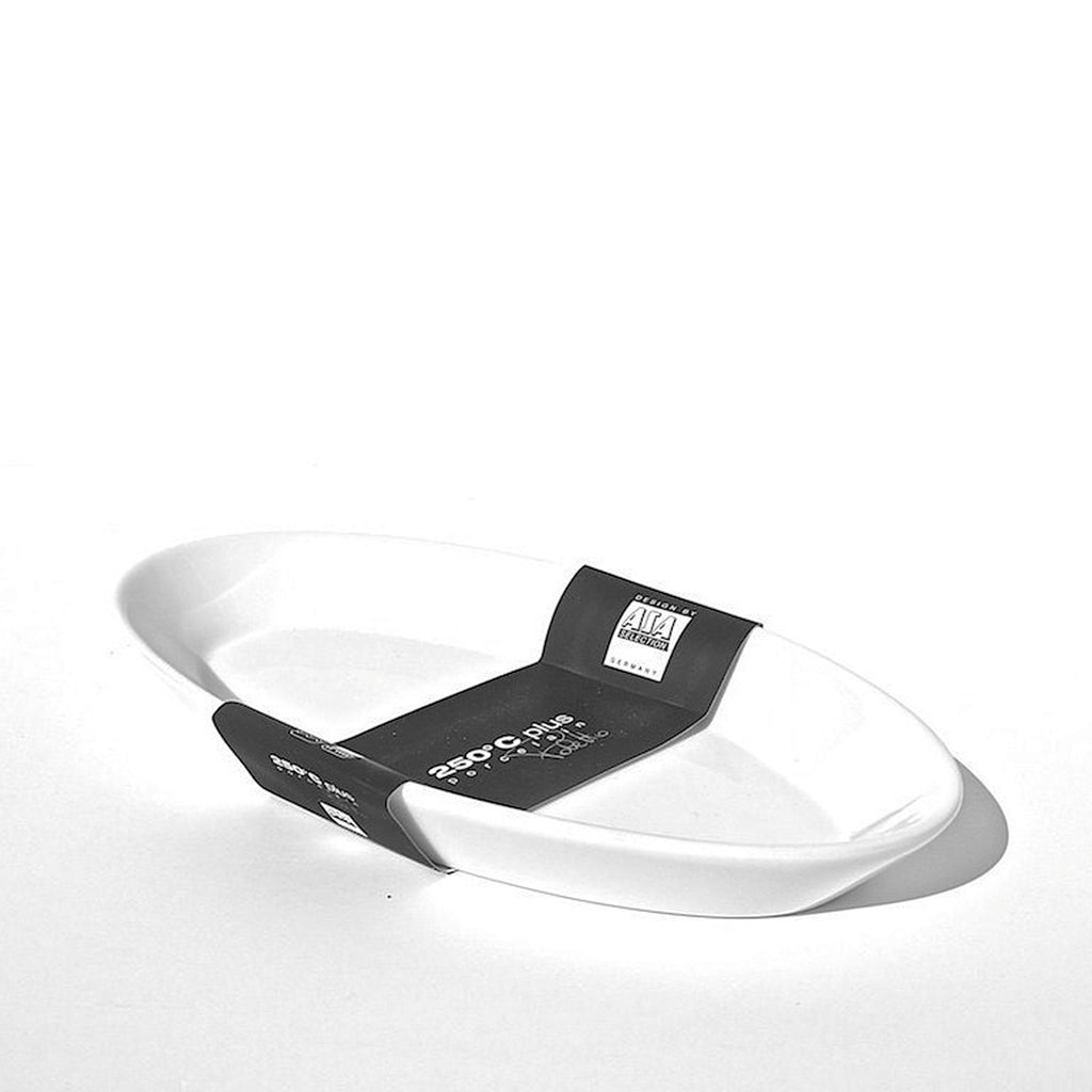 ASA Selection 250°C Plus Porcelain Poletto Cookware Oval Plate SKU 52121-017. UPC/EAN 4024433272649. The flat parts serve as lids for steaming, as a serving tray for the hot dish, as well as a stand-alone serving plate.