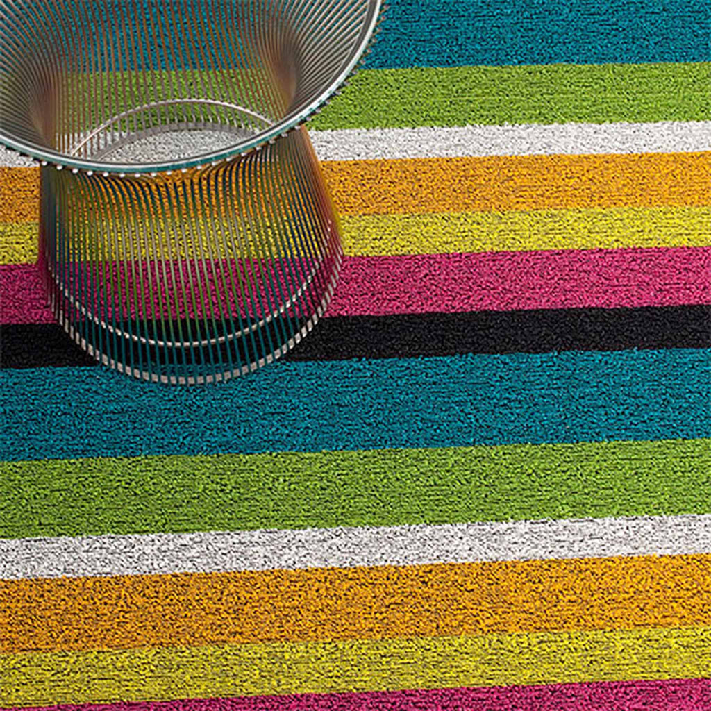 Shag Indoor/Outdoor Mats by Chilewich. Bold Stripe Shag Mats. Multi 200126-003 UPC 0667880108518. With the sturdiness of an all-weather doormat and the plush good looks of a rug, Shag mats bring texture and traction to any space. 