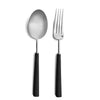 Cutipol Ebony Serving Set (Spoon and Fork) EB.14 / EB.17