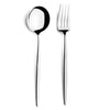 MOON SERVING SPOON €20,40 Ref. MO.14 Weight 77 g (Length 23.5cm); MOON SERVING FORK €22,25 Ref. MO.17 Weight 63.2 g (Length 23.5cm)