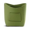Kori Felt Basket by Kasper Nyman for Verso Design. VK2-07 in green. 6.8" x 5.13" x 6.8" assembled; 0.3cm / 0.125" thickness.