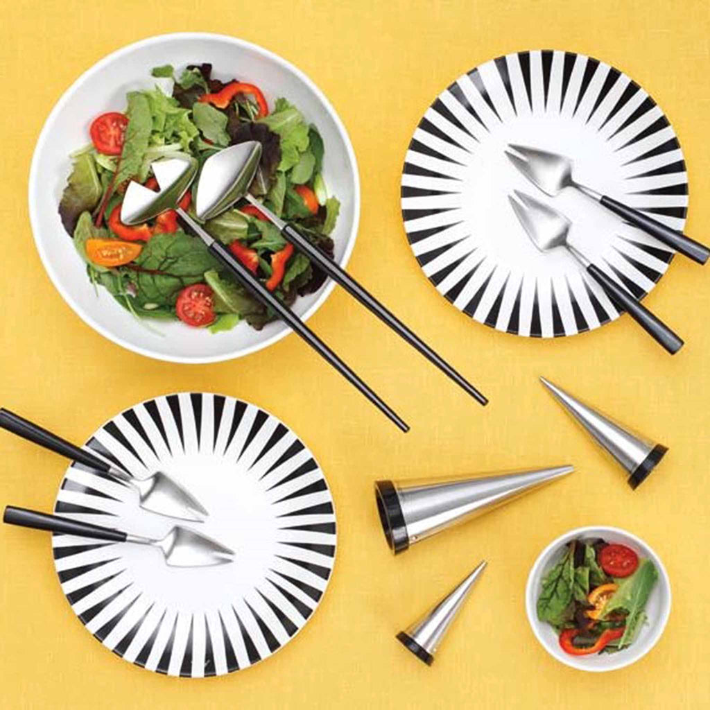 GENSE Retro Collection designed by Pierre Forssell. The collection consists of shakers for salt, pepper and sugar, cocktail forks that can be used as a knife, fork or spoon and lastly a salad set. 