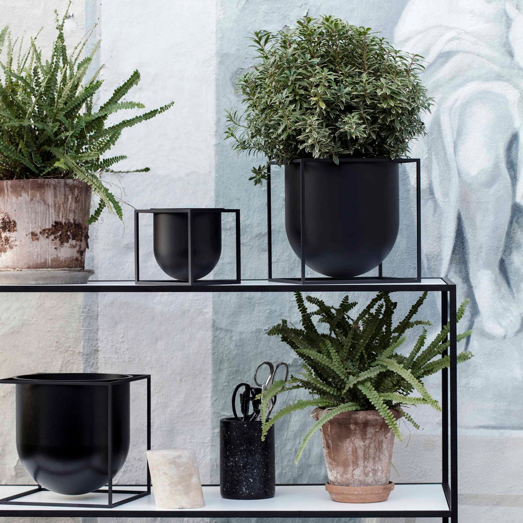 Herb pot, vase or a simple container. The possibilities are endless. Another addition to the Kubus collection, Kubus Flowerpots come in three different sizes: Flowerpot 10, designed by Soren Lassen and Sarah Abbondio; Flowerpot 14; and Flowerpot 23, designed by Soren Lassen. 