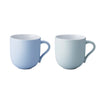 Stelton A/S Emma mug 0.3 l. 2 Pcs. By HolmbäckNordentoft. Item number: X-207. Length: 9 cm Height: 9.5 cm Width: 12.5 cm.Enjoy an aromatic cappuccino or cup of tea in these elegant cups from the Emma collection. This elegant cup is made from glazed stoneware in a set of blue tone-in-tone colors. The cup holds 380 ml each.
