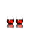 Designed perfectly for red wine, Monti-Rosso comfortably hold a standard 5oz pour, which measures just above the waist of each glass, but easily holds up to 12oz if filled.