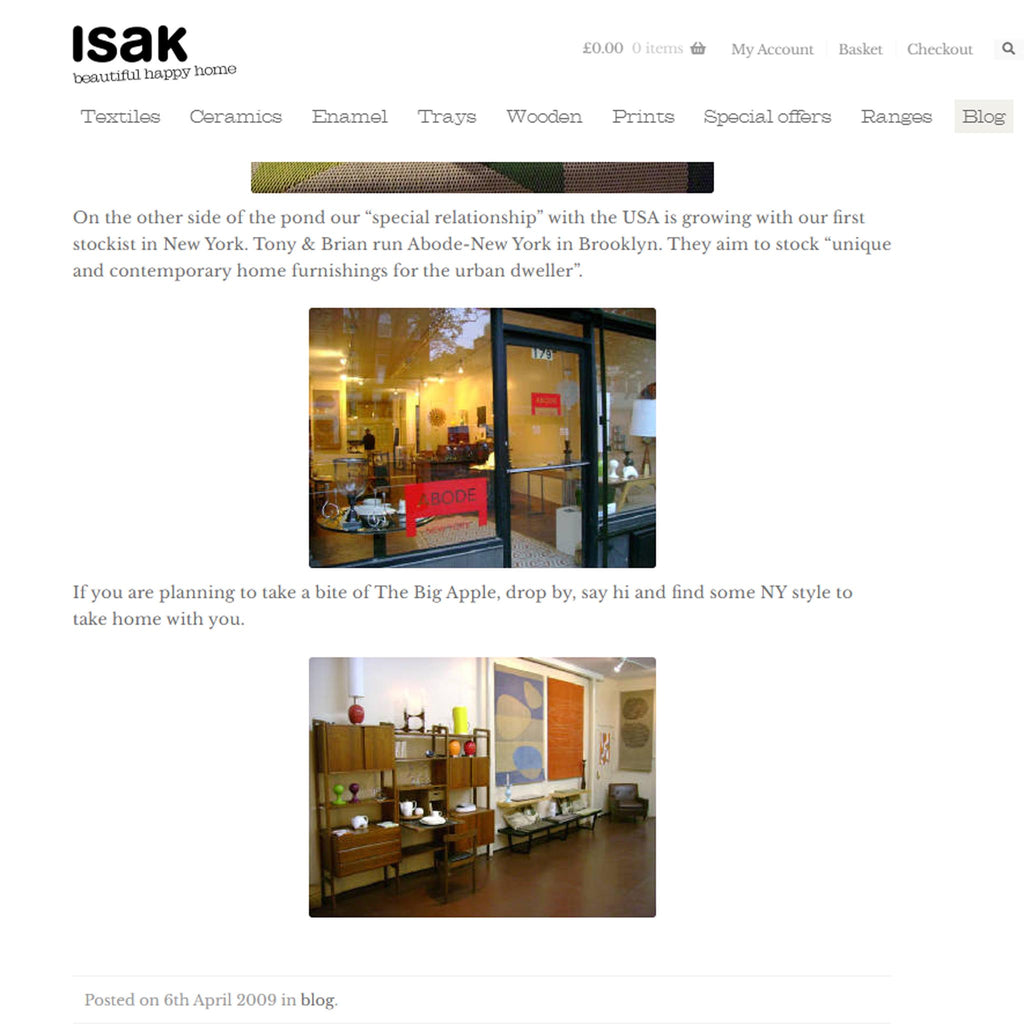 2009-04 April - Isak Blogspot: Chalet and Abode New York