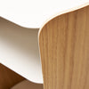 APTO Side Table - Steel + Wood - White. SKU 10488. A clean, modern side table that complements any room. Perfect height for beside the bed or next to your favorite chair. Sleek design with practical storage. Quality materials for lasting beauty. Bring style and function to any room with this modern three-tier steel and wood side table. 