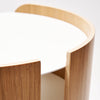 Balances modern steel surfaces with stylish molded plywood. A clean, modern side table that complements any room. Perfect height for beside the bed or next to your favorite chair. Sleek design with practical storage. Quality materials for lasting beauty.
