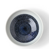 Indigo Tobi Kanna Bowl 8-3/8" diameter. Satin Indigo Tobi Kanna design serving/noodle bowl. SKU 140-060. UPC 846682045621. 8-3/8" diameter x 3-1/4"h. 40 oz. capacity. Dishwasher/microwave safe. Ceramic. Made in Japan.