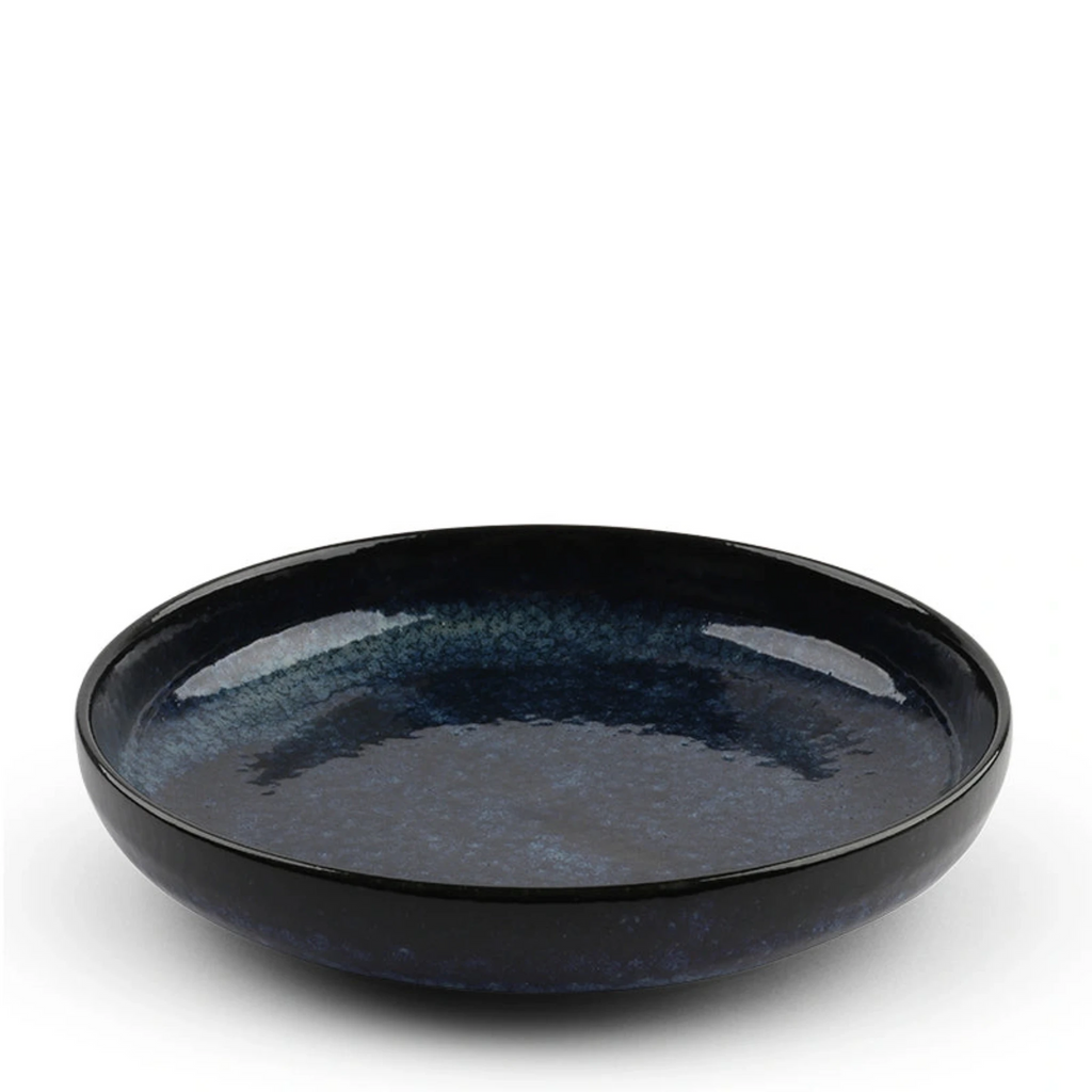 Namako Blue Pasta Plate.  One of our favorite shapes.  Perfect for everything!