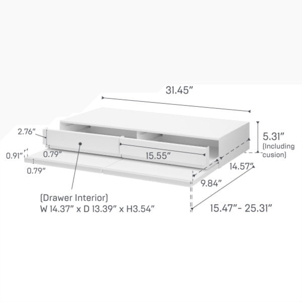 Transform your counter with this sleek 2-in-1 drawer and slide-out shelf—smart, stylish storage designed to fit underneath everyday kitchen appliances.