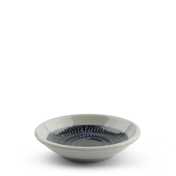 Tobikanna Indigo Blue Series sauce dish. SKU 170-607B. UPC 845332034381. 3.5" diameter. 