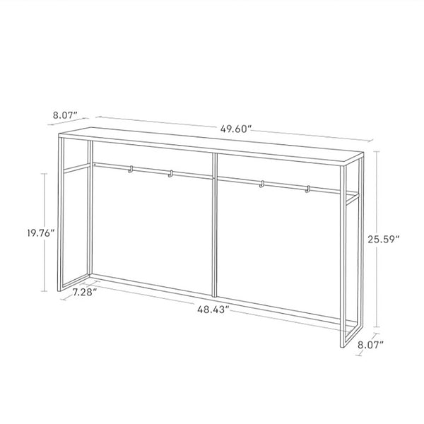 The shelf-less version features storage hooks and a more open design, while the shelf version provides extra storage for books, remote controls, and other knickknacks.