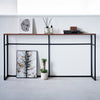 This luxuriously long yet stealthily slim console table will add just the extra storage you need in your entryway or maximize the space behind the couch or sofa. 