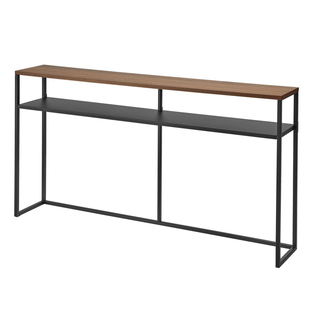 This luxuriously long yet stealthily slim console table will add just the extra storage you need in your entryway or maximize the space behind the couch or sofa. 