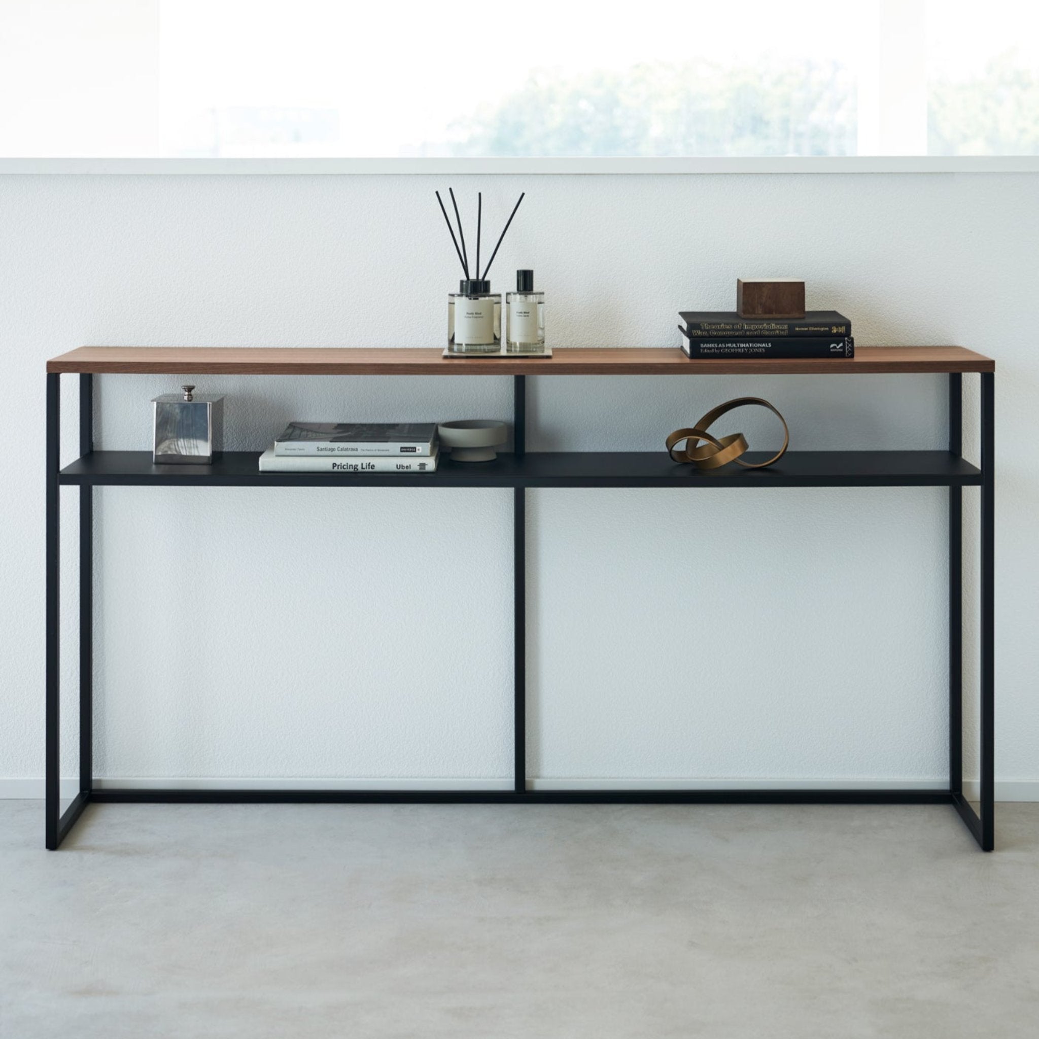 Yamazaki Home Tower Long Console Table Steel Collection Abode New York