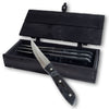 Old Farmer Micarta Steak knife XL 4 pcs. SKU 20349. Old Farmer is a beautiful and rustic stainless steel steak cutlery. Old Farmer Black has a high-quality POM plastic handle, while Old Farmer Classic features a pressed rosewood handle. The cutlery is designed by Bent Severin, an industrial designer who worked with perfection in every material. 