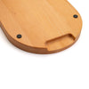 Grooved breadboard 44cm. SKU 2450310. Sculptural design with milled grooves to contain crumbs. European beech with non-slip feet. Our own-brand cutting boards are handmade in wood from sustainable sources by small specialist craft workshops. These are really top quality products.