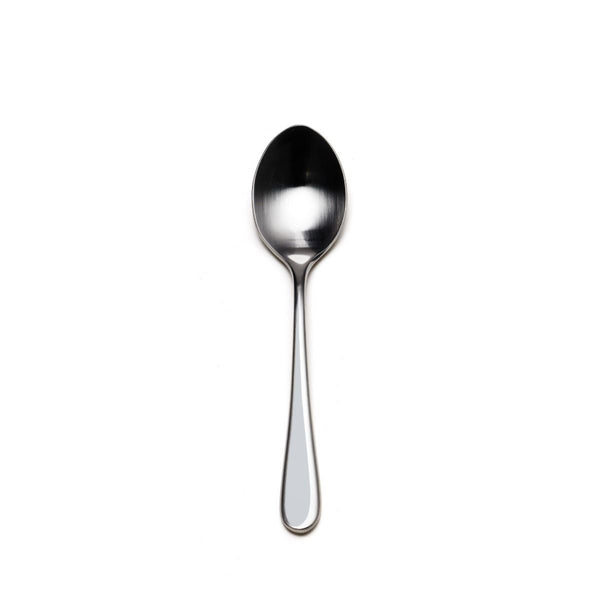 David Mellor Design English stainless steel coffee spoon. SKU 2520790. This superb design is available in satin finished stainless steel and silver plate. English is expertly made in our own workshops at Hathersage and employs a high degree of hand craftsmanship to achieve its perfectionist finish.