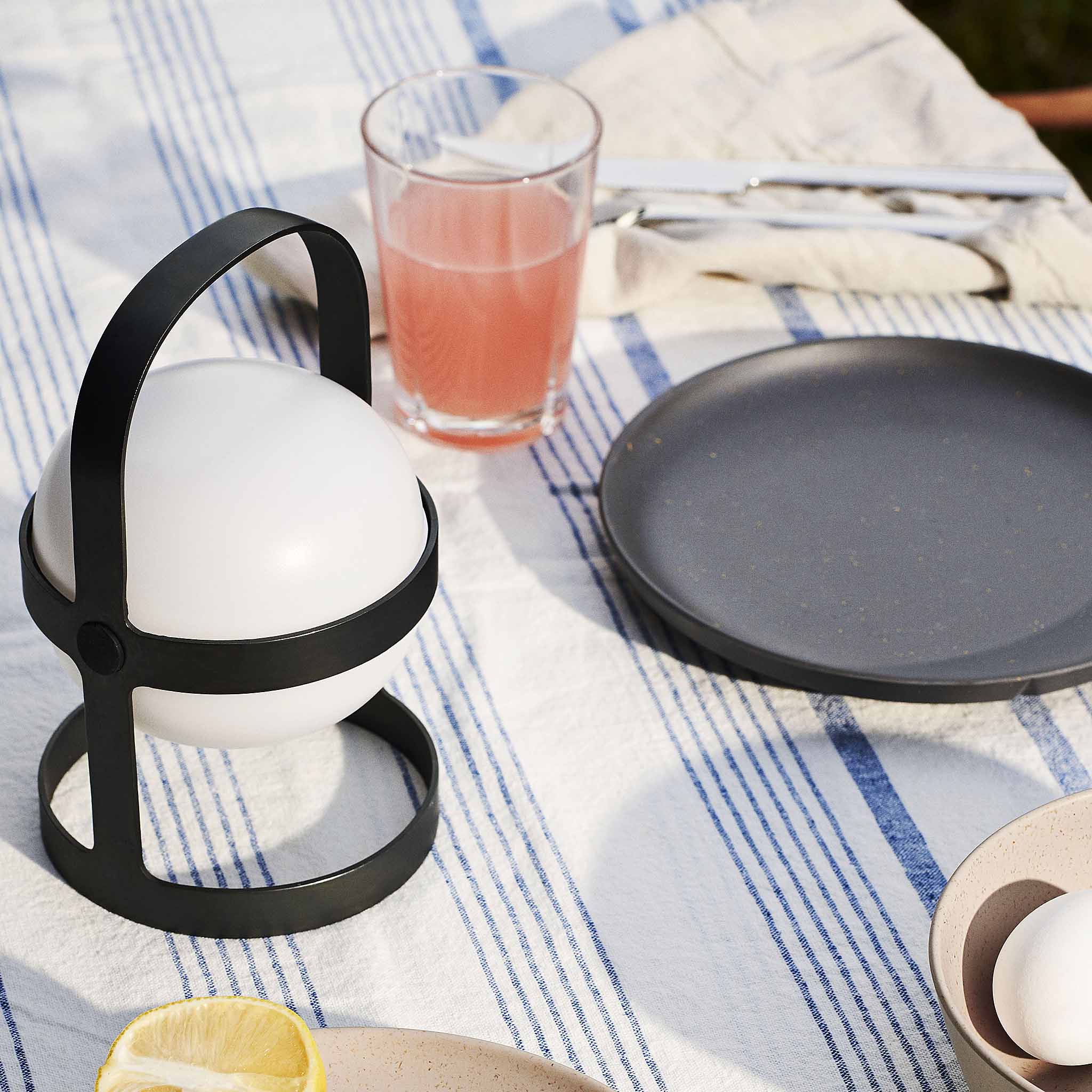 ライト・ランタン ROSENDAHL SOFT SPOT SOLAR BLACK H18.5cw Rosendahl Soft Spot Solar Lantern Rechargeable Lamp