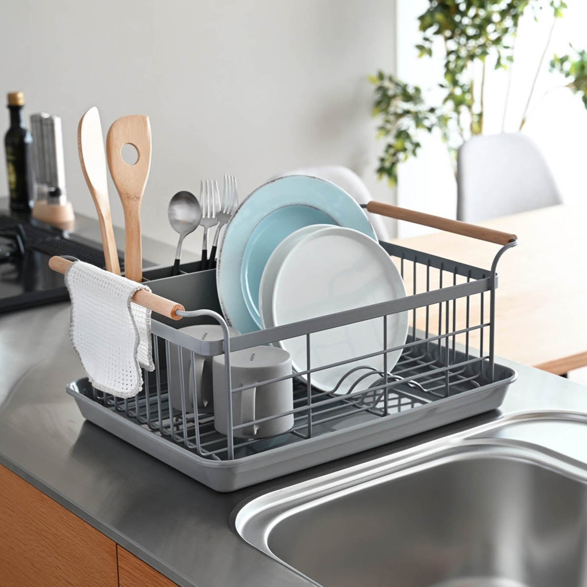 Tosca Dish Rack with Wood Handles - Thumbnail 3