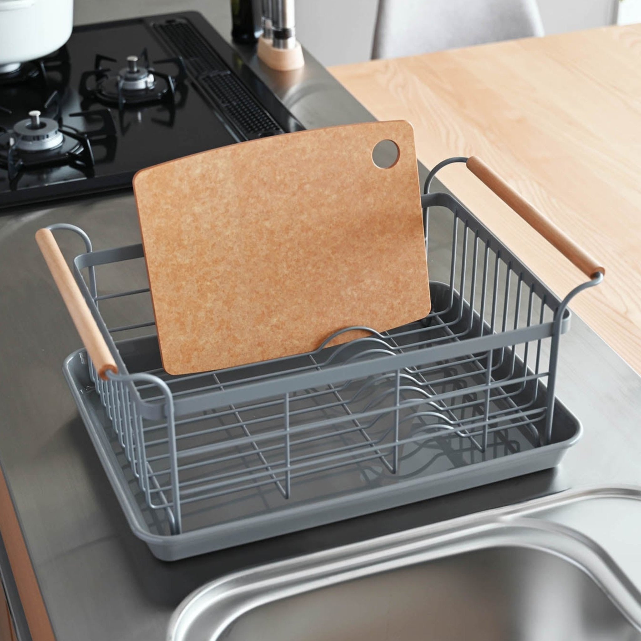 Tosca Dish Rack with Wood Handles - Thumbnail 4