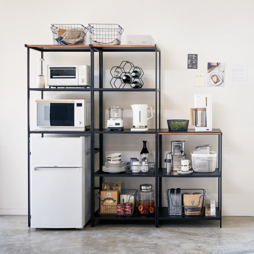 Crunched for storage in the kitchen? Maximize your space with these versatile storage units, perfect for mid-sized appliances in the kitchen. The perfect solution for a storage-challenged kitchen, pantry, home office, or hobby room. Create dedicated spaces for your mid-sized appliances such as toaster ovens, microwaves, and blenders. Comes with pre-drilled holes for easy shelf installation. 