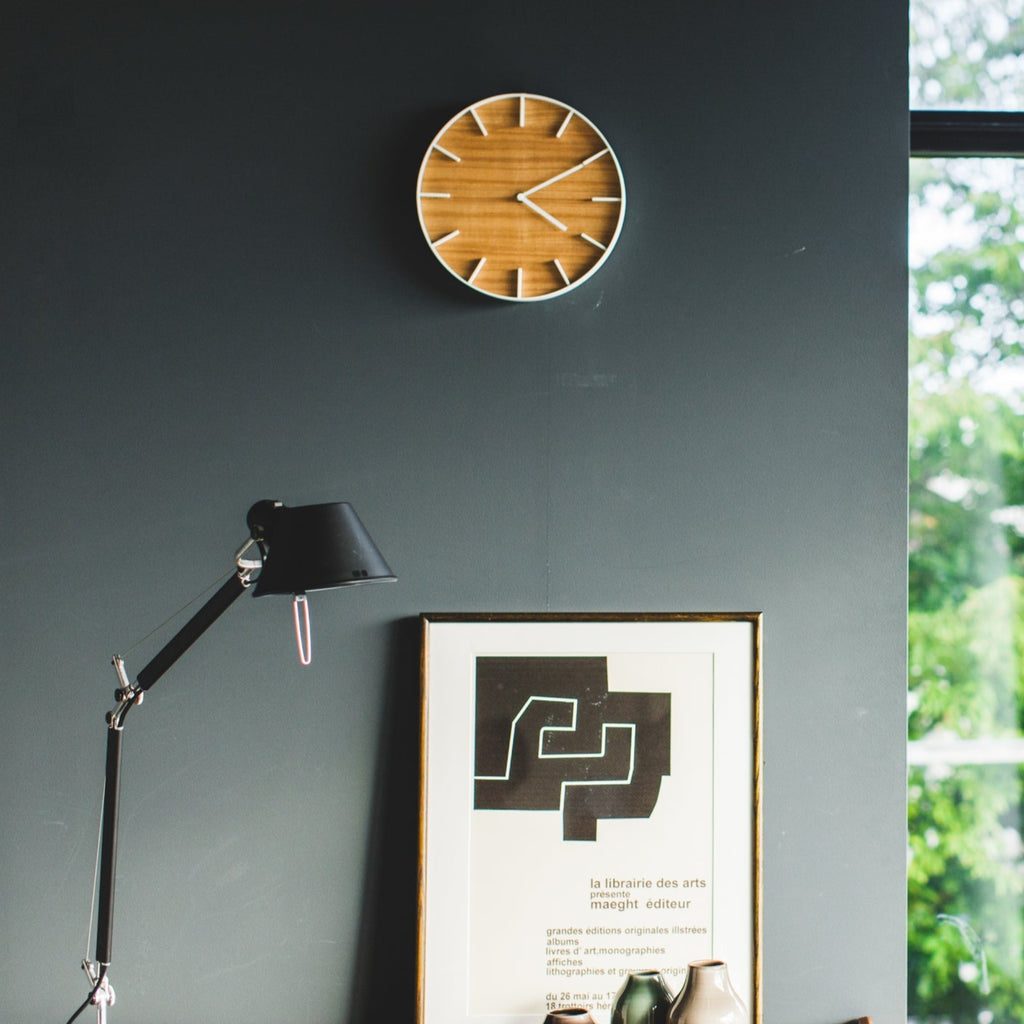Ash Clock Yamazaki Home Rin Steel and Wood Wall Clock in Ash or Walnut– Abode New ...