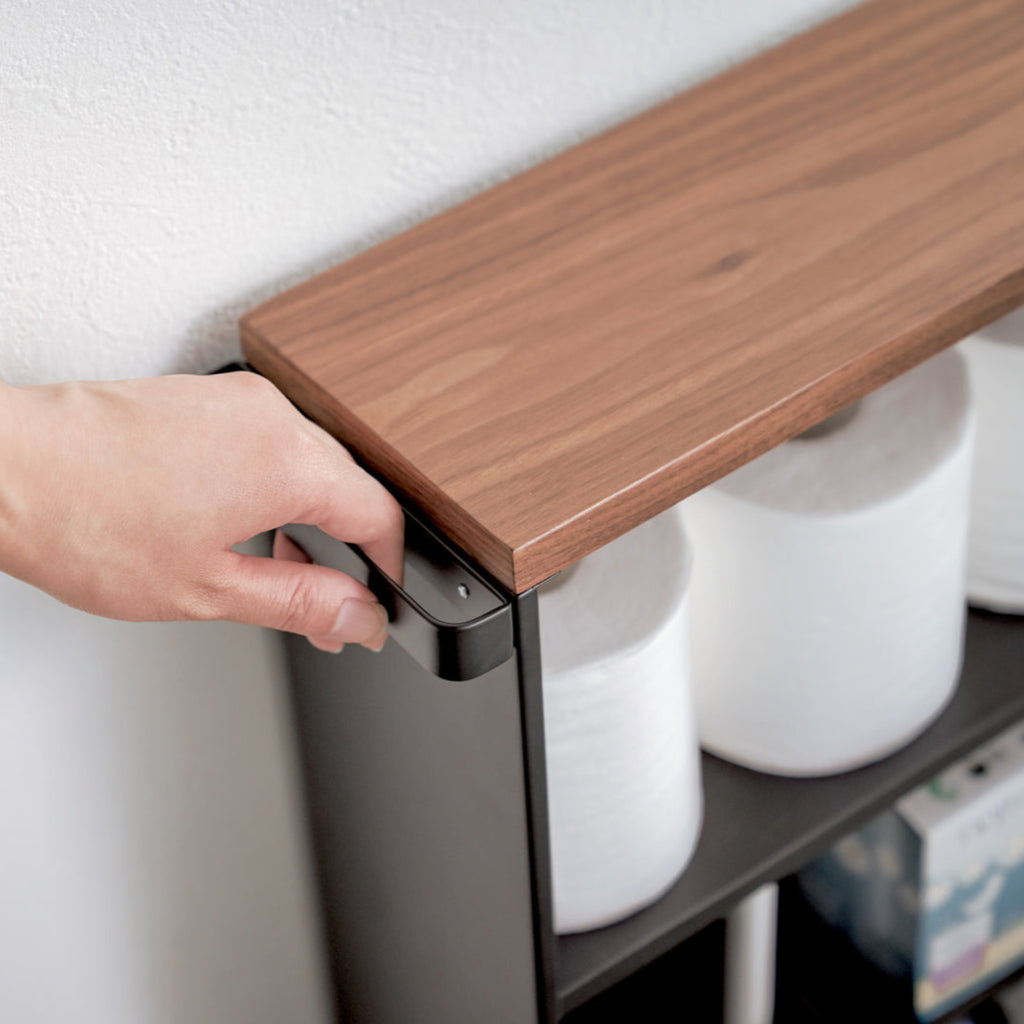 Install handle on either end for max versatility. Replacement wooden tops can be purchased.
