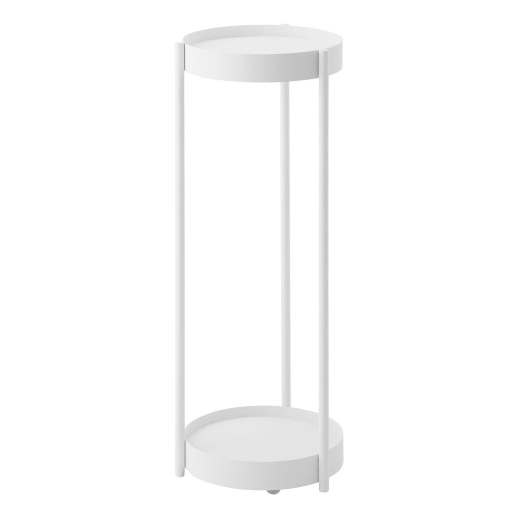 indoor rolling plant stand Two-Tier Rolling Plant Stand (28" H) - Steel