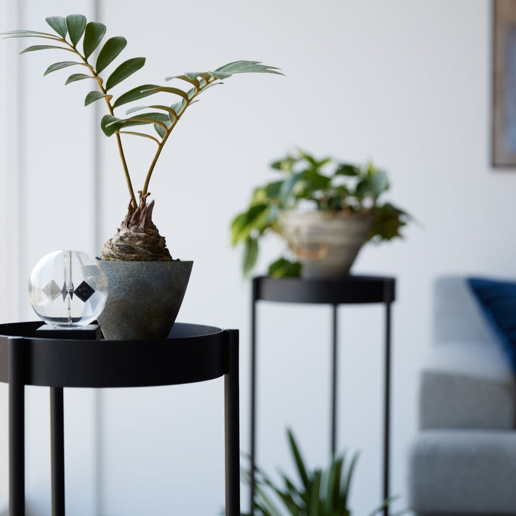 rolling plant racks Yamazaki Home Tower Two-Tier Steel Rolling Plant Stand Collection– Abode New York