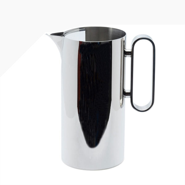 David Mellor Stainless-Steel Pitcher 1.0L SKU 4803105. Designed by Corin Mellor, our award-winning stainless steel tableware range has an unmistakably purist design quality. This one-liter water pitcher incorporates an ice guard and fits nicely in a fridge door for storage.