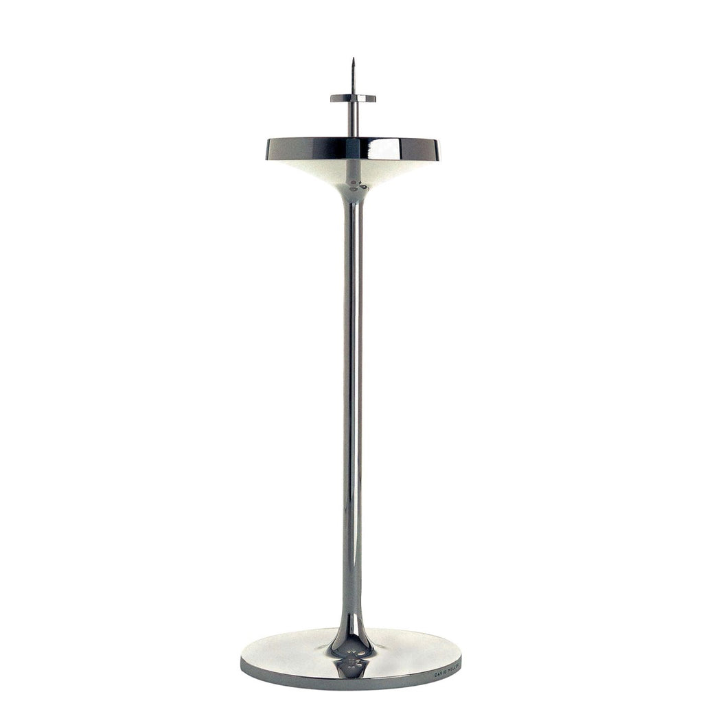 Embassy stainless steel candlestick 30cm. SKU 4805106.Originally designed in 1963 for use in British embassies abroad and previously only available in silver plate, we are pleased to now introduce a stainless steel version of this design classic.

These spectacular candlesticks add real height and elegance to a table setting. Use individually or group together different heights. Candles with a 3cm base are ideal for this candleholder. Supplied in a gift box.