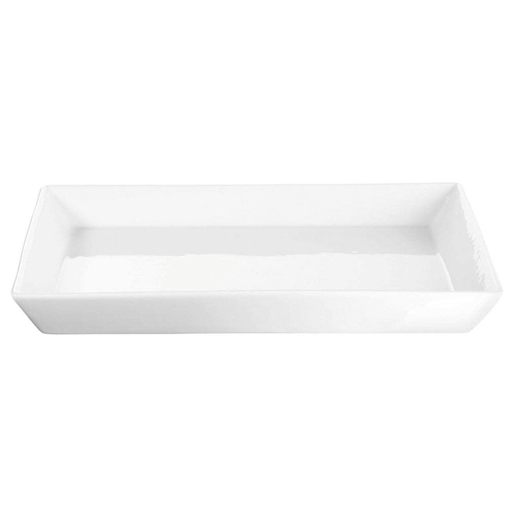 ASA Selection 250°C Plus Porcelain Poletto Cookware Rectangular Serving Plate/Lid. SKU 52141-017. With a size of 27 x 17 cm and a height of 2.5 cm, it is perfect for serving main courses. 