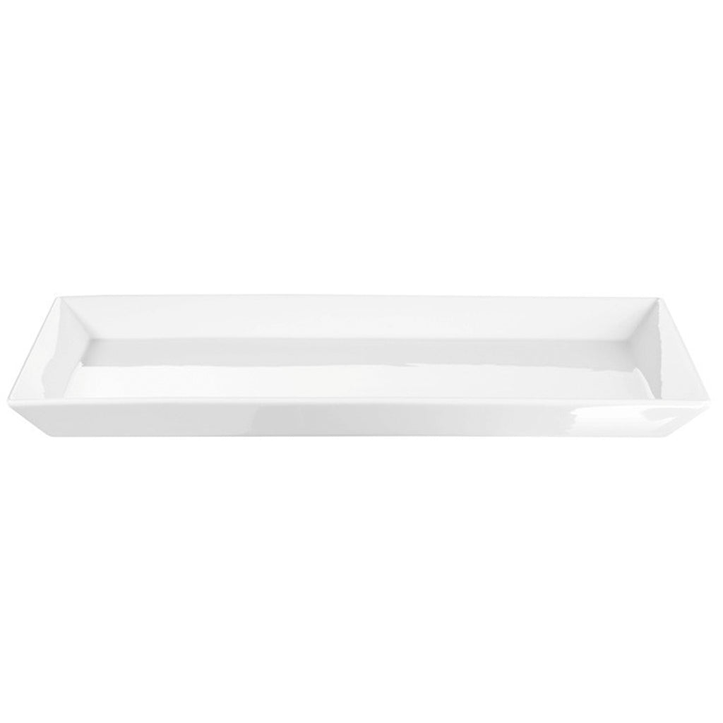 ASA Selection 250°C Plus Porcelain Poletto Cookware Rectangular Serving Platter/Tray. SKU 52143-017. Serve all kinds of delicacies on this porcelain platter (34 x 22 cm, height 2.5 cm). Meat, fish, vegetables or other side dishes? Sausage, cheese or antipasti platters? 