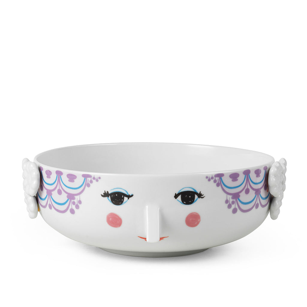 Bjørn Wiinblad represents everything that is crazy, quirky, creative, and wonderful. The beautiful Eva bowl from Bjørn Wiinblad measures 9.4" in diameter and is perfect for fruit and all sorts of other goodies. 