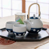 Mizutama teaware is now a staple and symbol for the Japanese dining table. Soesen Kiln craftsmen continue the traditional technique of hand making every part of the tea ware and hand-carving each piece to create the indented polka-dot design. 