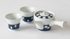 Mizutama means "polka dots" in Japanese. Synonymous with Hizen Yoshida ware, this pattern is attributed to white stones at the bottom of the Narutani River in the upper stream of Haguchi River running through Yoshida village. Mizutama teaware is now a staple and symbol for the Japanese dining table. Soesen Kiln craftsmen continue the traditional technique of hand making every part of the tea ware and hand-carving each piece to create the indented polka-dot design.