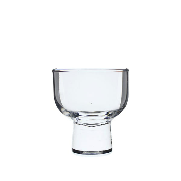 Created in the 1970s, the Sori Yanagi Cold Sake Glass with an inverted bell shape was designed for enjoying chilled sake. The well-known industrial designer Sori Yanagi took two years to find the perfect glass shape that enhances the sake drinking experience. With a solid glass foot, and a clear, minimalist bowl, the Yanagi sake glass is perhaps the most ubiquitous sake cup design of the postwar period. An icon in modern design. 