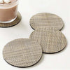 A plush, protective layer of Chilewich BioFelt® backing cushions these durable yet refined coasters. Elegantly banded in sets of four, they are ready for gifting. Made from recycled fibers, the cushioned base layer protects the underlying surface from moisture. Each coaster set includes four coasters in a single color. Suitable for indoor and outdoor use. Made in the USA. Free of phthalates.