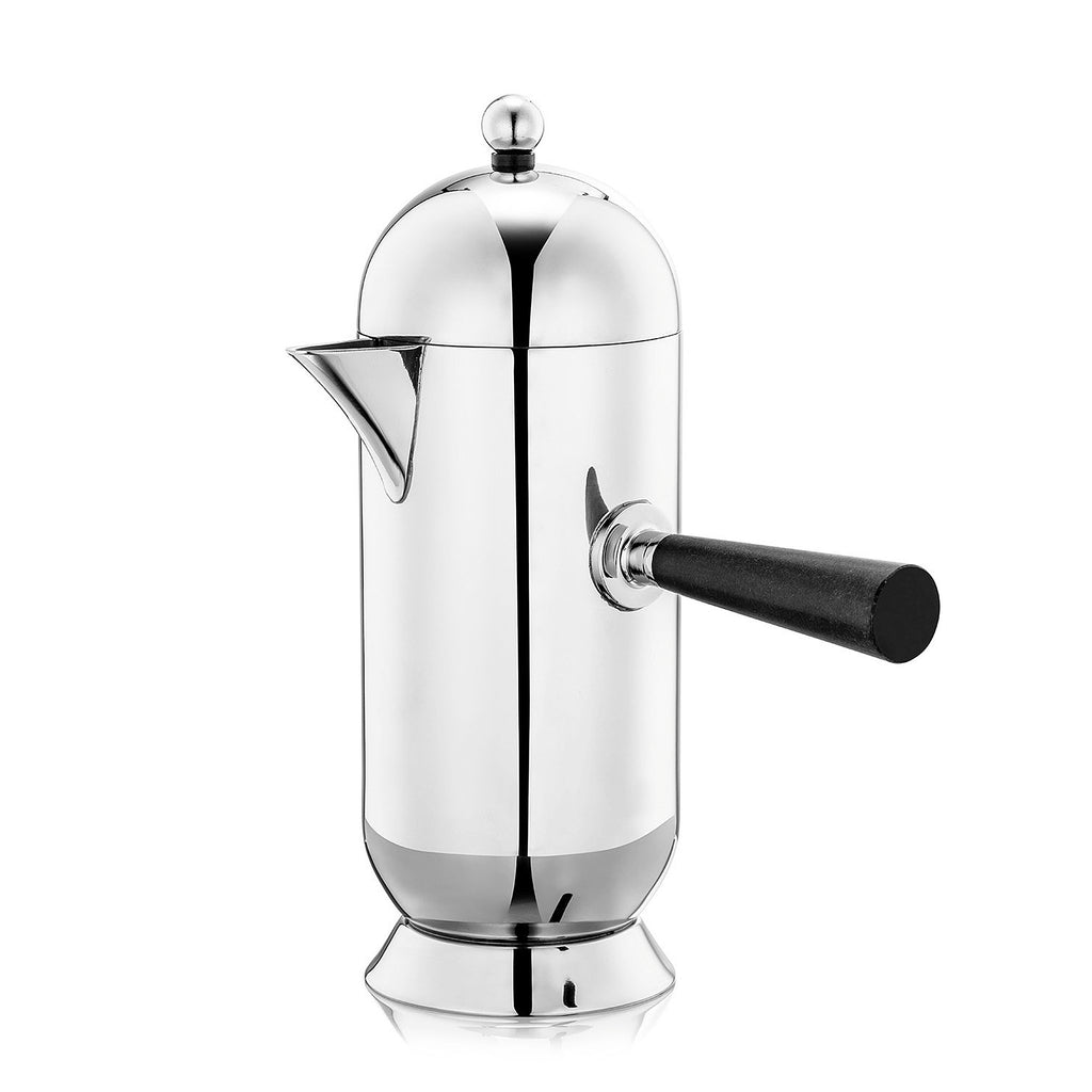 Nick Munro Fatso Pot Cafetiere - NM00108. UPC / EAN 0196704606218. Fatso Pot Cafetière, 18/8 polished stainless steel with stainless steel plunger mechanism and black resin side handle. Non-drip spout. Dishwasher safe.
