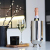 TROMBONE WINE COOLER - SKU NM00043. Luxury stainless steel wine cooler designed to keep your wine cool and the tabletop stylish.
