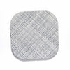 Chilewich Felt-Backed Square Coaster Set in Mist. Rounded corners complement the lively, multi-tonal surface of Mini Basketweave: a Chilewich signature. 