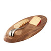 Serve cheese and charcuterie in style with the Swoop Cheese Board with Knife. The wooden cutting board, contrasted by the ultra-svelte and modern stainless steel knife, is an entertaining must-have.