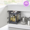 Awarded "Best Under-Sink Organizer" by the 2025 Apartment Therapy Organization Awards.This 2 tier kitchen storage rack is the key to making the most of under-sink storage! Put everything within reach with this rack's pull-out shelves.
