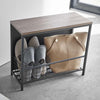The steel and natural woodgrain top make for a handsome addition to your space. Use the top surface as a place for your plants or decoration, a pit stop for your handbags and purses while you get ready to head out, or as a bench.