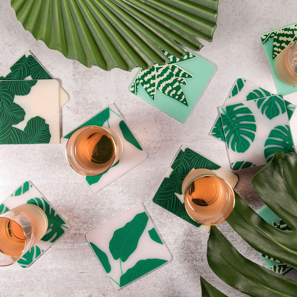 Silicone Coasters: Conservatory Set by Sara Strand for modern-twist. All modern-twist products are made with 100% pure, food-grade silicone that is European & FDA compliant.
