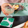 Coasters: Conservatory by Sara Strand for modern-twist. Inspired by nature & made with plastic-free silicone, the modern-twist conservatory coaster set brings functional elegance directly to your table. Add a pop of color to the table with personalized coasters, which can be written on over & over with a ballpoint pen & wiped clean with ease. The non-porous & germ-free material repels the biggest spills, leaving you free to enjoy the subtle designs & rich colors for many years to come.