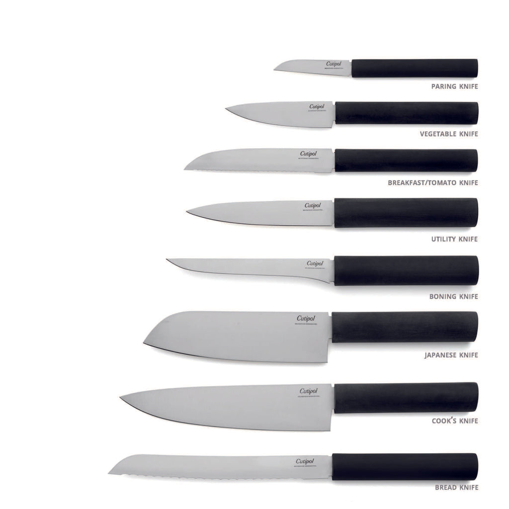 Elevate your culinary experience with this unique collection, where style meets efficiency. This stand knife of the Gourmet line consists of 8 knives.