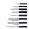 Elevate your culinary experience with this unique collection, where style meets efficiency. This stand knife of the Gourmet line consists of 8 knives.